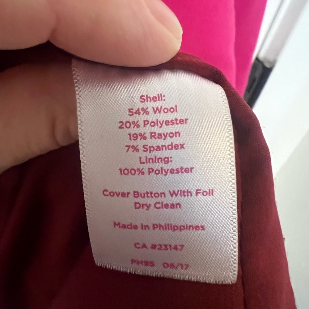 Talbots Fuchsia Pink Classic Blazer with Gold Buttons - Picture 11 of 14